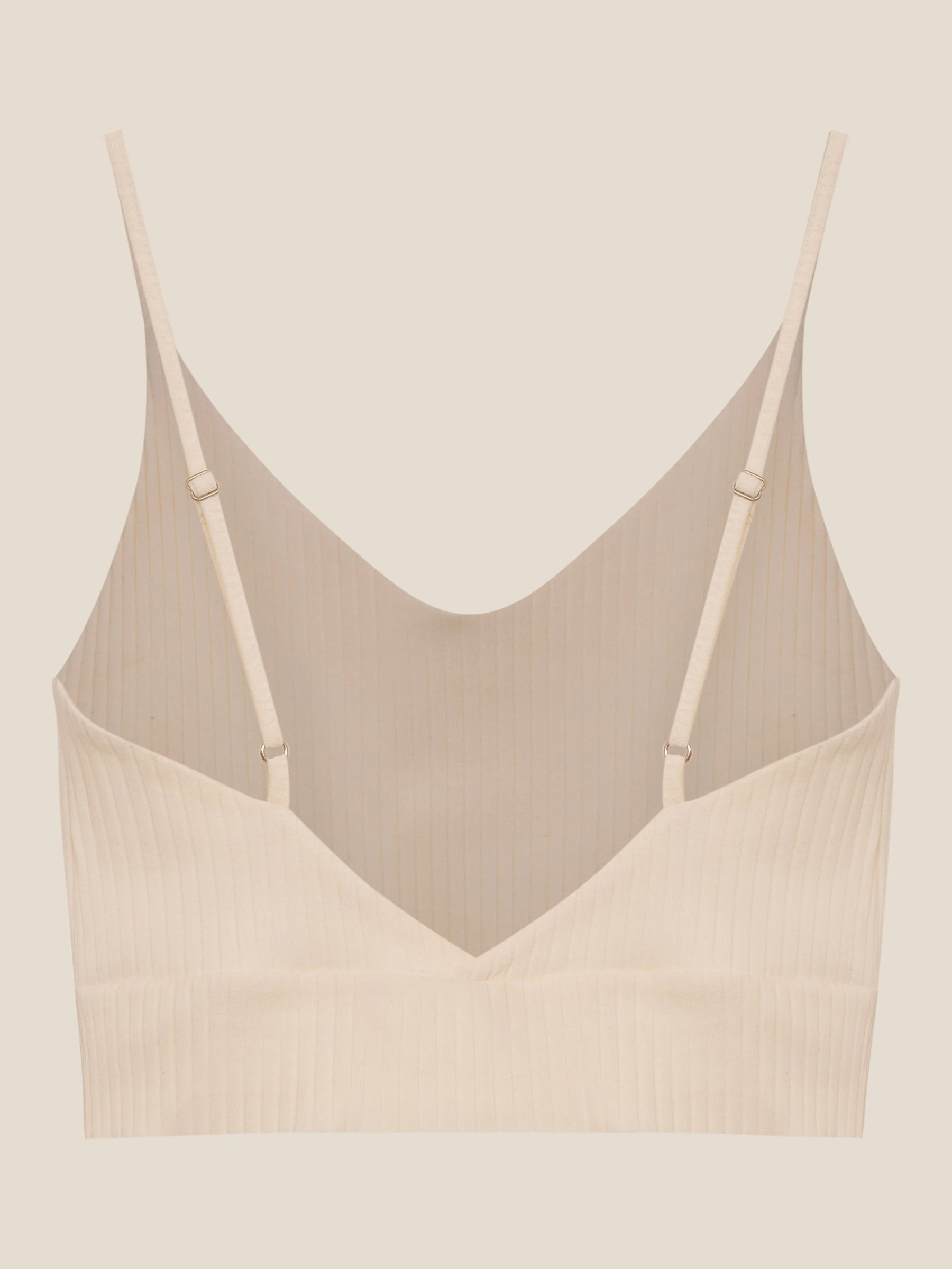 Blusa Cropped Alça Fina de Algodão Orgânico Branca Off White. Compre online moda sustentável e atemporal na Minimadeia. Roupas femininas estilosas, básicas e sustentáveis. Foto produto jul24 still 03