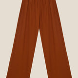 Calça Pantalona de Alfaiataria em Linho e Viscose FSC™ Graviola Terracota. Compre online moda sustentável e atemporal na Minimadeia. Roupas femininas estilosas, básicas e sustentáveis. Foto produto still 02