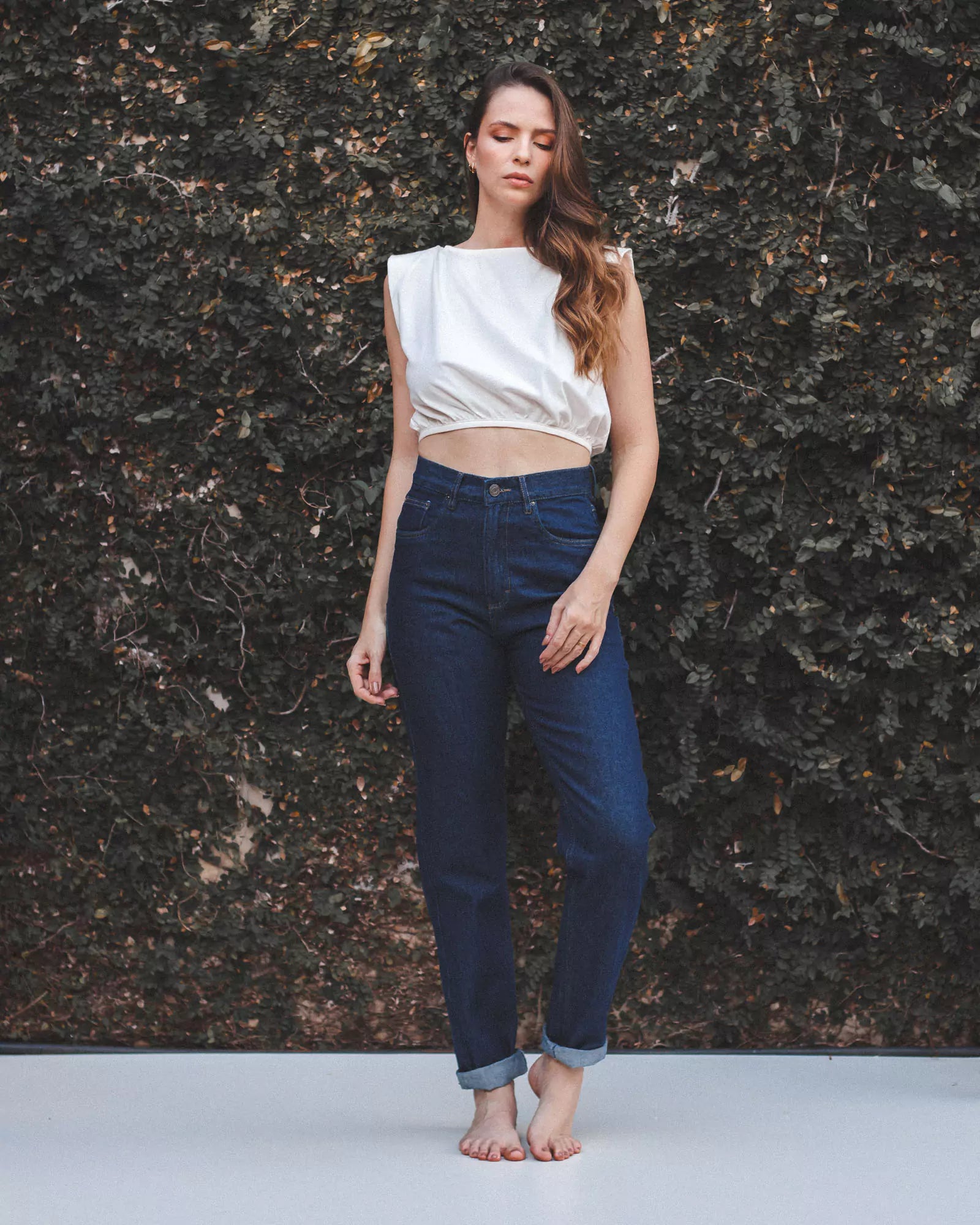 Mom jeans hotsell azul escuro