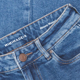 Calça Jeans Skinny Azul Médio Eco Denim™. Compre online moda sustentável e atemporal na Minimadeia. Roupas femininas estilosas, básicas e sustentáveis. Foto produto 07