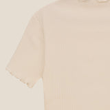 Blusa Gola Alta Verbena Branca Off White. Compre online moda sustentável e atemporal na Minimadeia. Roupas femininas estilosas, básicas e sustentáveis. Foto produto still 02