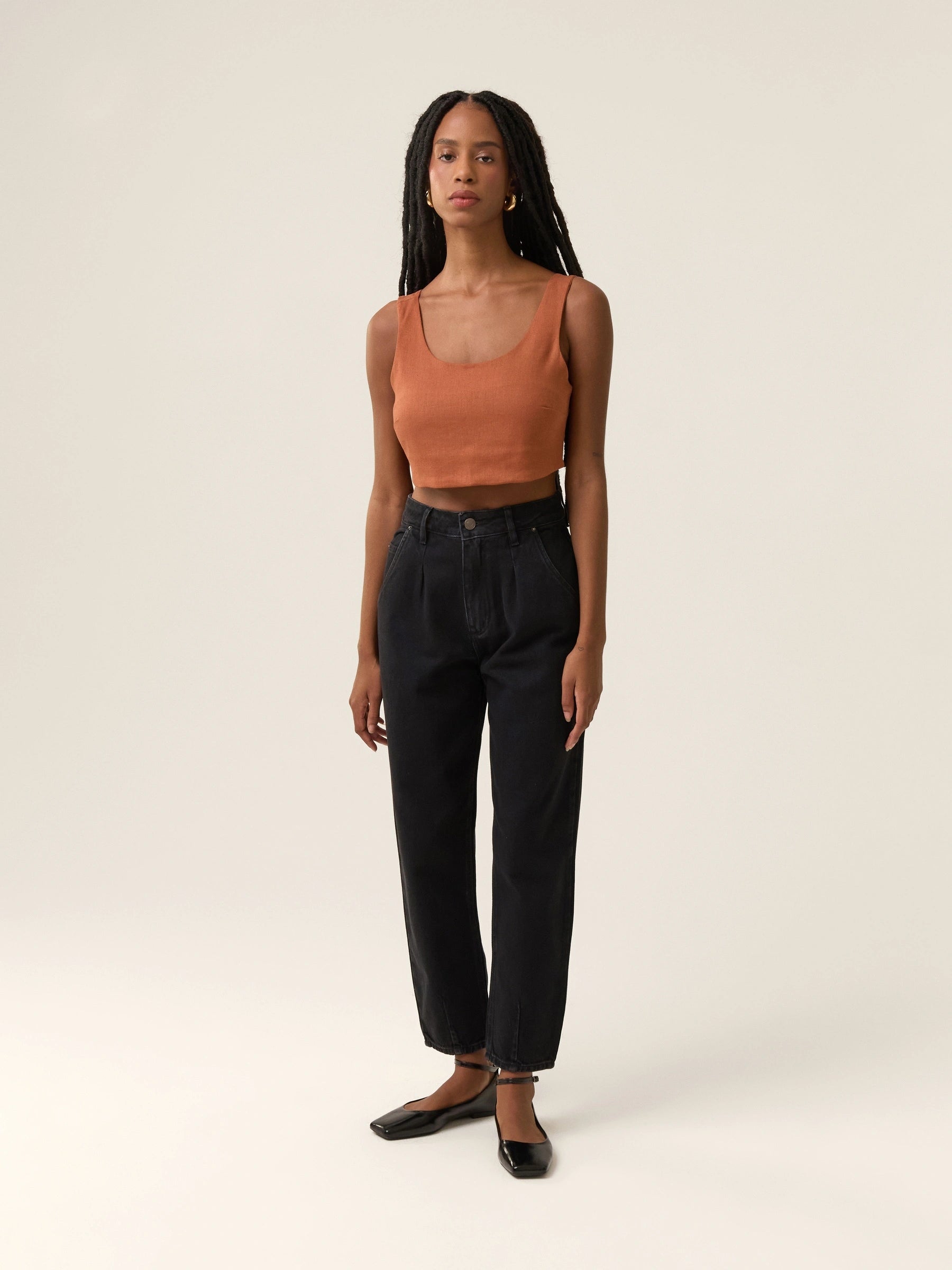 Calça Jeans Slouchy Cacau Preta Eco Denim™ – MINIMADEIA