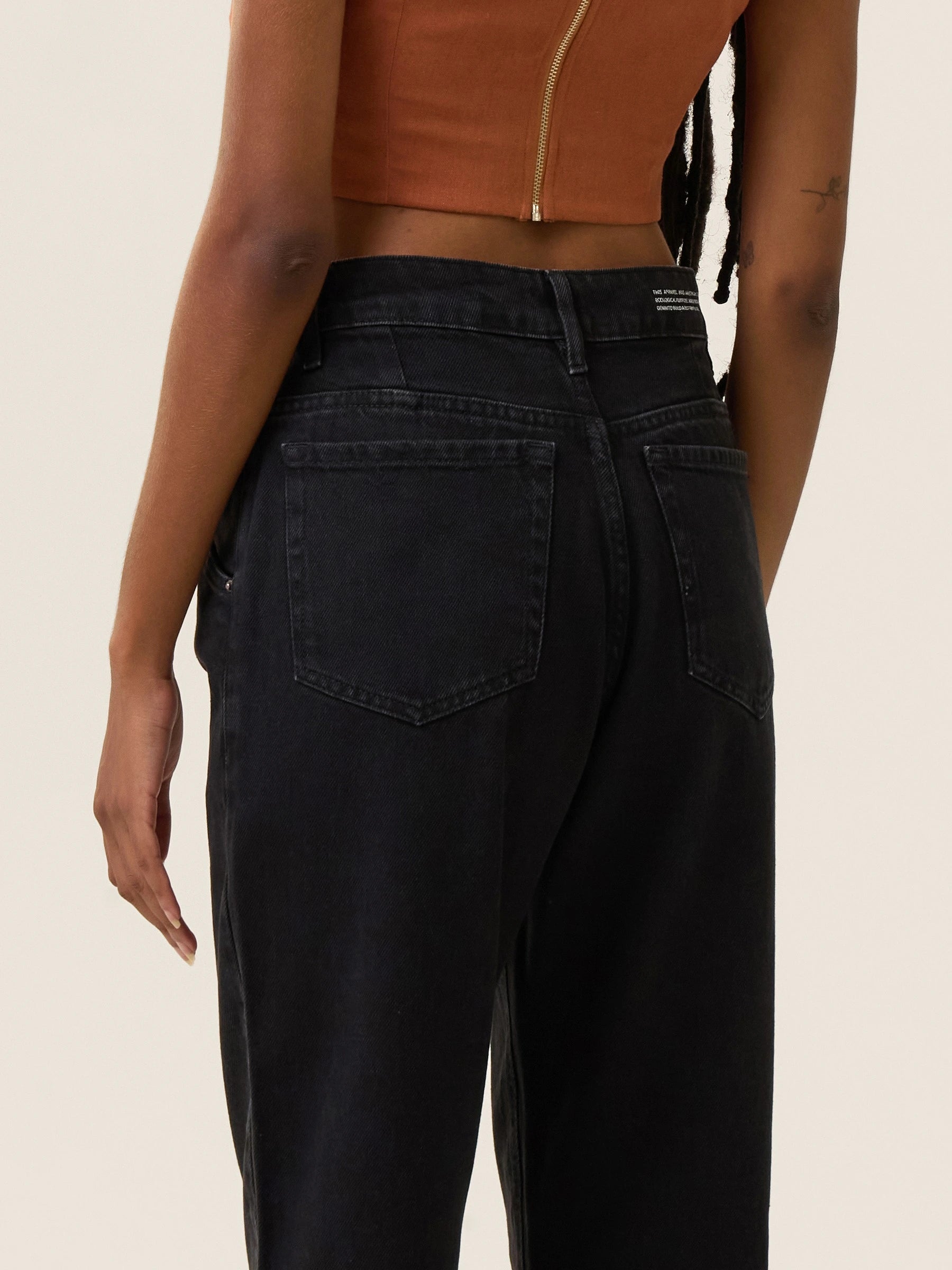 Cropped Jeans Calça Caccau Jeans Calça Jeans Slouchy Cacau Bege