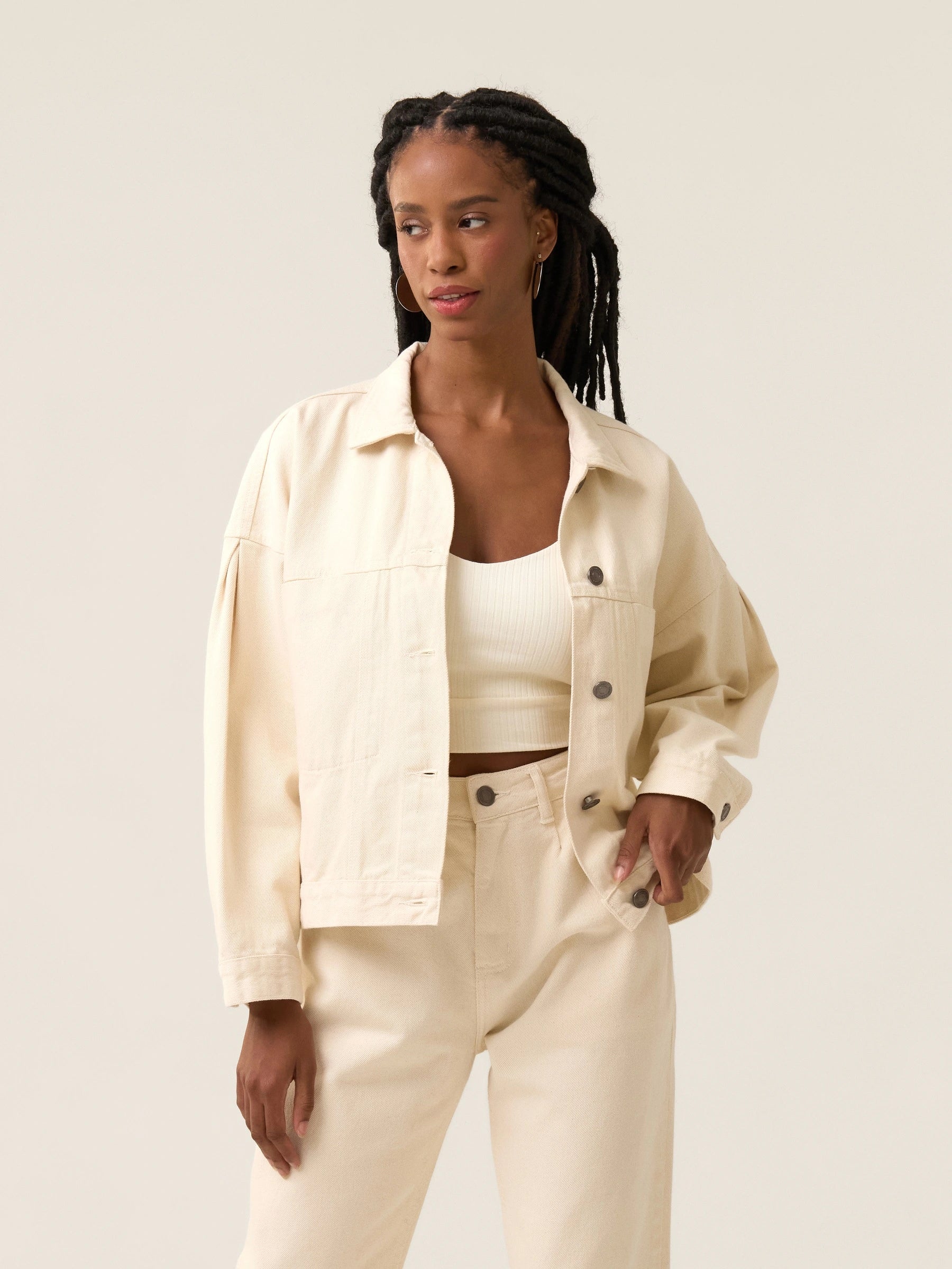 Calça Jeans Jaquetinha Para Usar Com Vestido Jaqueta Jeans Escuro