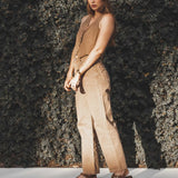 Calça Jeans Reta Araçá Marrom Claro Eco Denim™. Compre online moda sustentável e atemporal na Minimadeia, marca slow fashion de roupas femininas sustentáveis. Foto produto MAI25 13