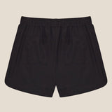 Shorts Alfaiataria Boxer de Linho e Viscose FSC™ Jambo Preto. Compre online moda sustentável e atemporal na Minimadeia. Roupas femininas estilosas, básicas e sustentáveis. Foto produto still 02