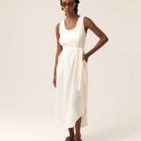 Vestido Midi em Linho & Viscose FSC™ Gabiroba Branco Off White. Compre online moda sustentável e atemporal na Minimadeia. Roupas femininas estilosas, básicas e sustentáveis. Foto produto 04