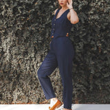 Calça Alfaiataria Slouchy Íris de Linho e Viscose FSC™ Azul Escuro. Compre online moda sustentável e atemporal na Minimadeia, marca slow fashion de roupas femininas. Foto produto SET25 05