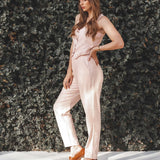 Blazer Alfaiataria Sândalo de Linho e Viscose FSC™ Rosa Claro. Compre online moda sustentável e atemporal na Minimadeia, marca slow fashion de roupas femininas. Foto produto AGO25 06