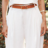 Calça Alfaiataria Pantalona Agave em Viscose FSC™ Branca Off White. Compre online moda sustentável e atemporal na Minimadeia, marca slow fashion de roupas femininas. Foto produto DEZ25 05